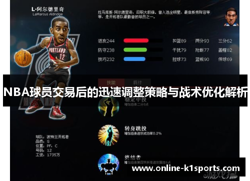 NBA球员交易后的迅速调整策略与战术优化解析